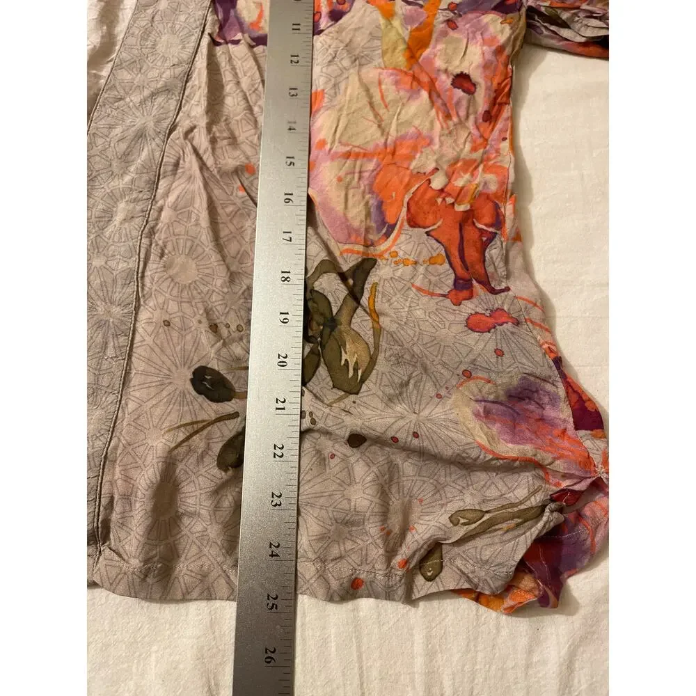 Powder Women's‎ One Size Open Front Floral Long Sleeve Modal Kimono Blouse